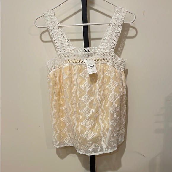 Cato Tops - Cato Women's Yellow Lace Top